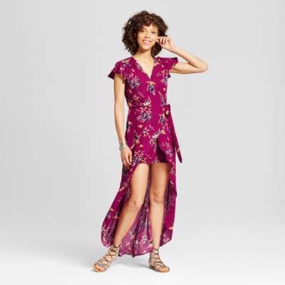 NWT! Xhilaration Pink Floral Maxi Romper - S - Picture 5 of 6